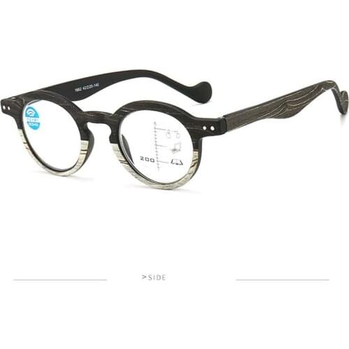 New Round Women Men Progressive Multifocal Glasses Reading Glasses for Reader Near Far Sight Diopter Anti Blue Light