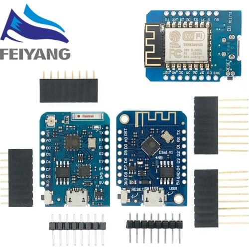10pcs D1 PRO/Battery Shield/ D1 Mini NodeMcu 4MB/16MB bytes Lua WIFI Internet of Things development board based ESP8266 WeMos