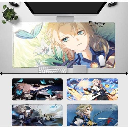 Popolar Albedo Genshin Impact Mouse Pad PC Laptop Gamer Mousepad Anime Antislip Mat Keyboard Desk Mat For Overwatch/CS GO