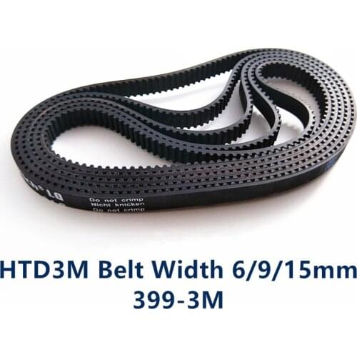 HTD 3M Timing belt C= 399 width 6/9/15mm Teeth 133 HTD3M synchronous 399-3M 15mm