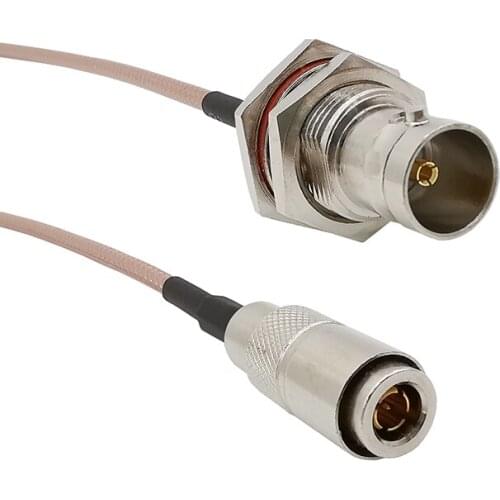 BNC Male Plug to DIN 1.0/2.3 Mini BNC Male Plug RG179 Pigtail Cable Connector 75 ohm RG179 BNC Plug to DIN Plug 10/15/20/30/50CM