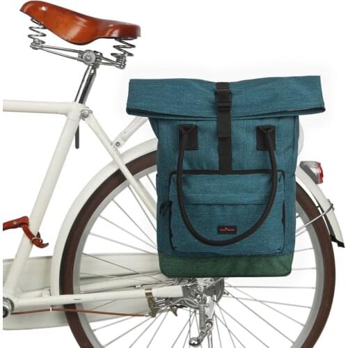 Tourbon Vintage Bicycle Tote Bag Bike Pannier Bags Cycling Rear Pack Back Seat Retro Leisure Daily Handbag Laptop Carrier