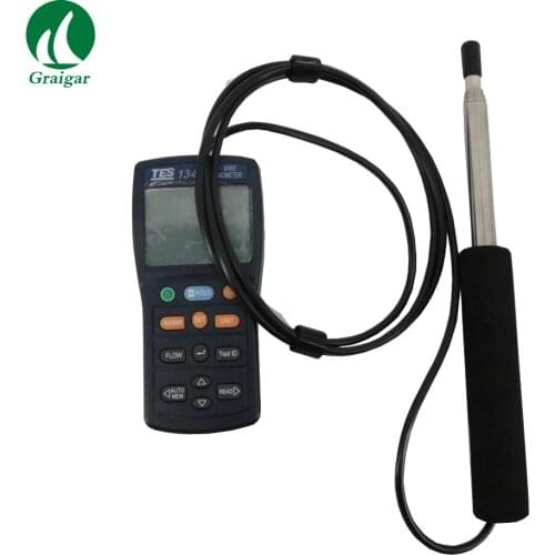 TES-1340 Hot-Wire Anemometer 0.01 m/s Resolution Air Flow Tester