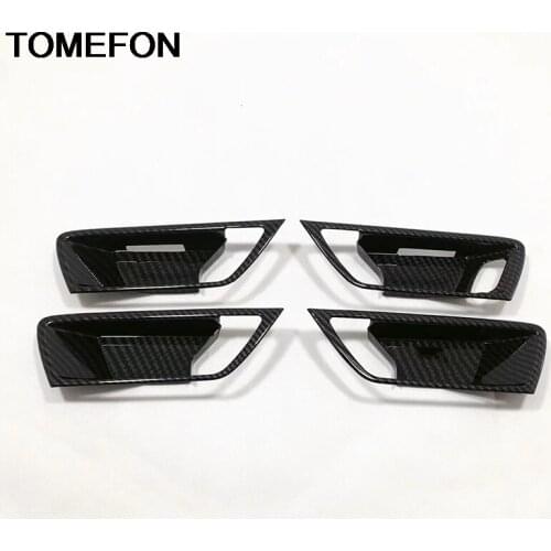 TOMEFON For Ford Focus 2019 2020 Inner Door Handle Bowl Frame Moulding Protector Cover Trim Styling Interior Accessories ABS