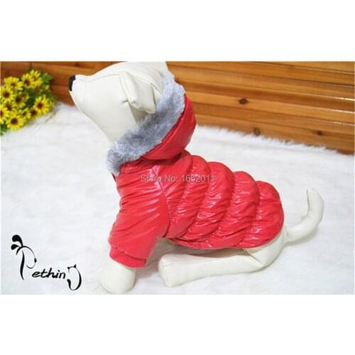 Dog winter clothing for small dogs hot sell soft dog jacket winter warm Dog Coat Pet clothes Pink Red Blue XS-XL