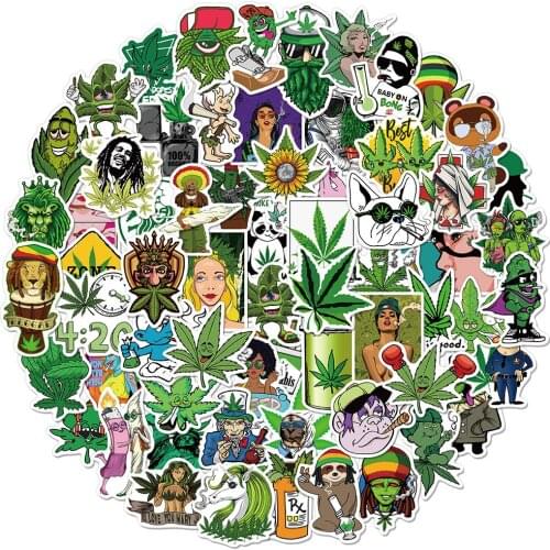 10/50/100Pcs Joke Character Leaves Stickers Cartoon Graffiti for Laptop Luggage Motorcycle Bike Skateboard Waterproof Decals Toy
