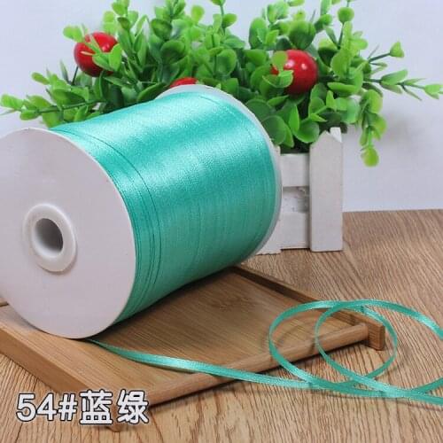 10 Meters/lot) 3mm width Tiffany blue ribbon gift packing belt wedding party Christmas embellishment ribbon sewing accessories