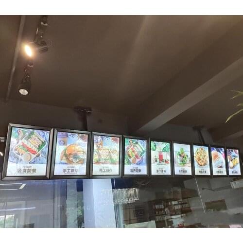 10PCS X A3 Black Aluminum Snap Frame LED Illuminated Menu Light Boards,Advertising Light Boxes For Restaurant/Fast Food Store