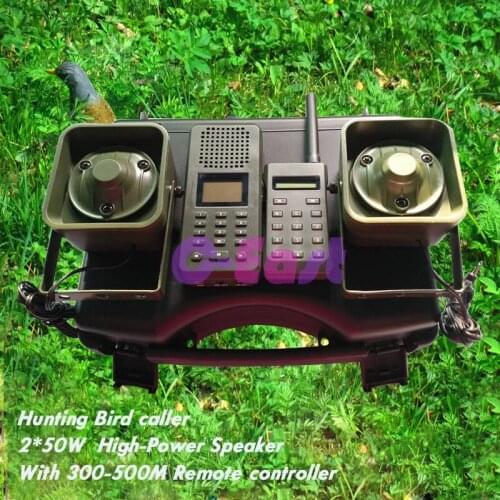 With 300M-500M remote controller 2pcs 50W speaker Hunting Bird Sound Mp3 player goose duck sounds caller hunting decoy