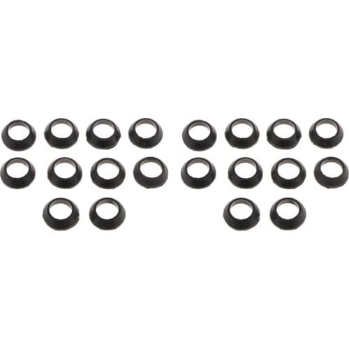 20pcs Black Rubber Ring Trim Ring for Fishing Rod Building & Repair