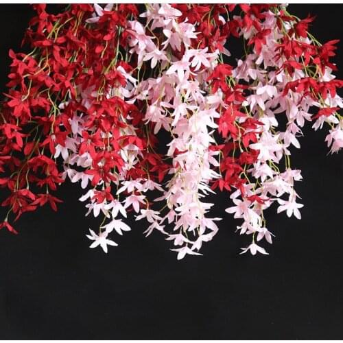 4Pcs/lot 1.2M Artificial Orchid Silk Flowers Dancing-Doll Orchid for Decoration Home Wedding Fake flowers wall Garden DIY Decor