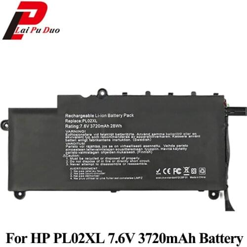 7.6V 29wh PL02XL Laptop Battery For HP Pavilion 11 X360 11-N011DX 11-N020NA 11-N030TU 751875-001 HSTNN-LB6B HP011309-PRR1