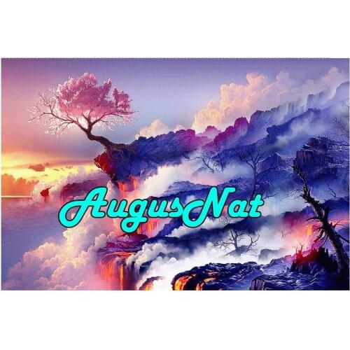 Trees diamond painting faerie daimont embroidery landscape puzzle picture diamant mosaic scenery beads canvas poster big size