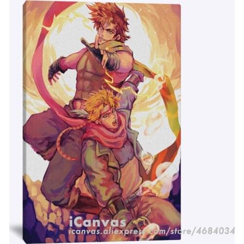 Jojos Bizarre Battle Tendency Anime Canvas Home Decor Painting Wall Art Decoration Prints Dorm Living Room Bedroom Poster