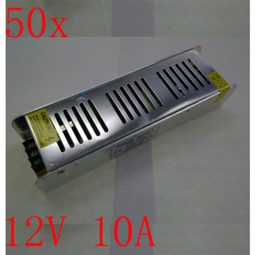 FREE DHL/CDEK, 50pcs/lot 120W DC12V 10A LED Switch Power Supply transformer,Input AC110/170V~260V ,Output DC12V,small type