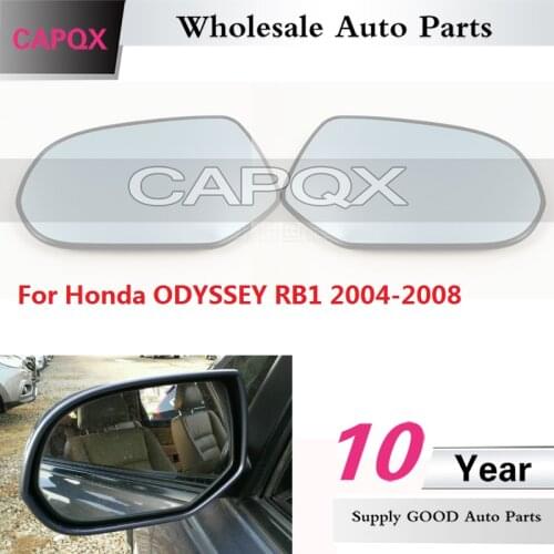 CAPQX 2PCS side Rearview mirror glass lens FOR HONDA ODYSSEY RB1 2004 2005 2006 2007 2008 Heating Blue rear view mirror glass