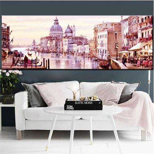 Large diamond embroidery Venice City of Water Scene full square round drill diamond painting 5d diy diamond mosaic decor