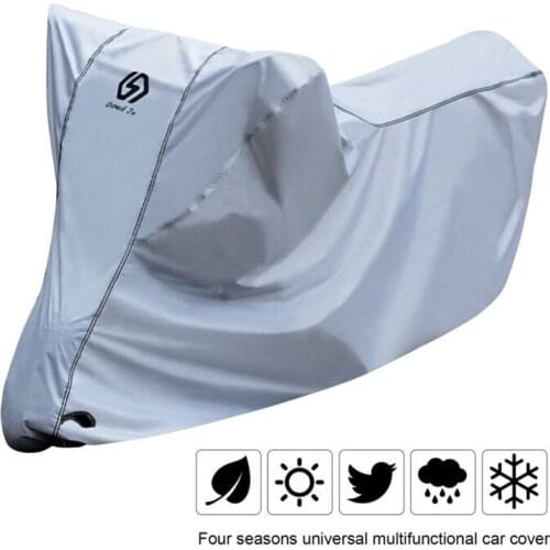 Motorcycle Cover Outdoor Protector Season Waterproof Rain Dustproof Motorcycle Cover Weather Scooter Moped Bicycle E-Bike Cove