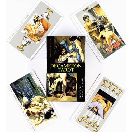 Decameron Tarot Deck 78-Card Leisure Party Table Game Fortune-telling Prophecy Oracle Cards With Guide Book