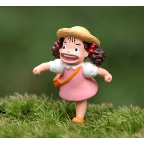 Action Figure Hayao Miyazaki 2.2-3.2cm moss micro landscape print run act loving raincoat Xiaomei Doll PVC ornaments Model Anime