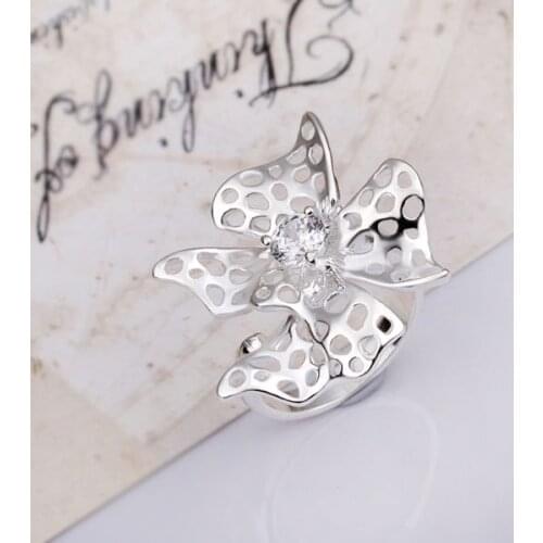 Hot Sell!Wholesale Sterling 925 silver ring,925 silver fashion jewelry ring,Fashion Exquisite Hollow Flower Rings SMTR263