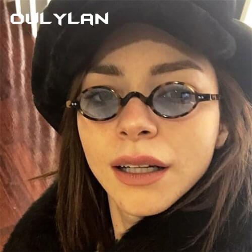 Oulylan Vintage Small Round Sunglasses Women Brand Steampunk Sunglasses Shades Men UV400 Oval Funny Sunglass Retro Ladies