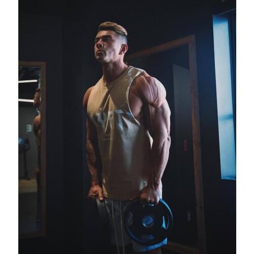 Casual Fashion Printed Gym Tank Tops Men Bodybuilding Sleeveless Shirt Basketball Workout Clothes Singlet Summer Breathable Vest