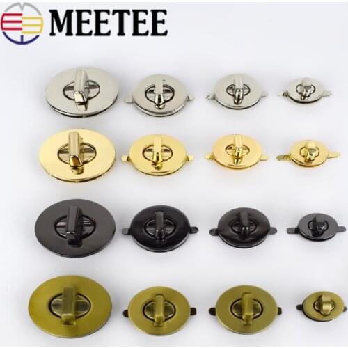 2sets Meetee Metal Twist Locks for Bag Handbag Closure Lock Snap Purse Clasp Buckles Handmade Bags Accessories DIY Leather Craft