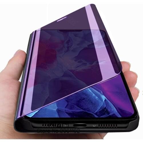 For IPhone 12 Mini case smart mirror flip phone cases For IPhone 12 Pro Max 12Mini 12Pro 12Max magnetic stand cover coque