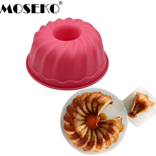 MOSEKO 23*10cm Silicone Savarin Cake Mold Mousse Brownie Dessert Cake Decoration Baking Mould Baking Tools