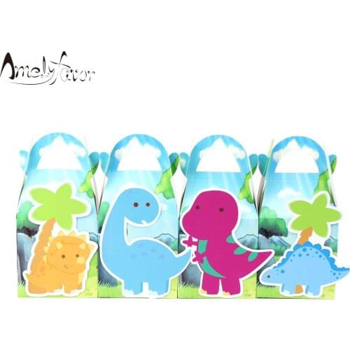 New Dinosaur Favor Box Gift Box Candy Box Cupcake Box Boy Kids Birthday Party Decorations Kids Event & Party Supplies