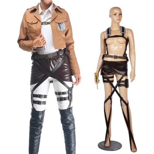 Attack On Titan Adjustable Belts Japanese Anime Shingeki No Kyojin Recon Corps Harness Belts Hookshot Cosplay Costume Skirt Hot