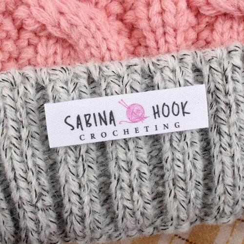 Personalized Tags, For Handmade Items, Customise Your Text, 25mm, Sewing Knitted, Crochet Handsewn (MD1004)