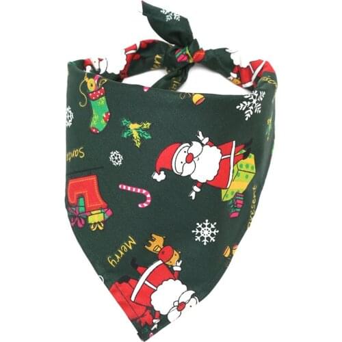 Pet Saliva Towel Cotton Pet Triangle Scarf Dog Scarf Cat Scarf Pet Supplies Christmas Pet Saliva Towel 100% Cotton