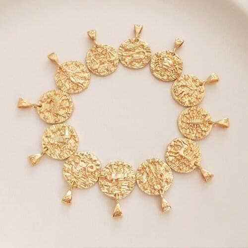 Женские кулоны знаки зодиака QTOUYE China At AliExpress