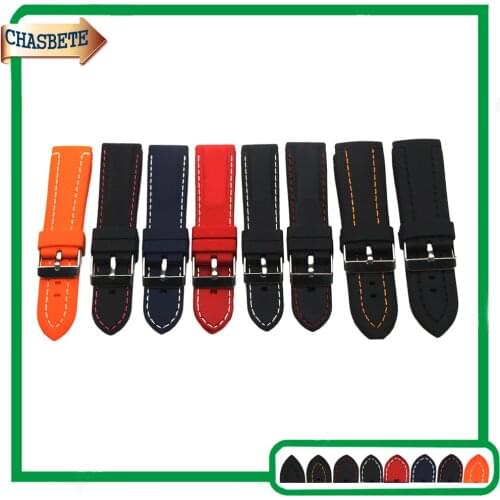Silicone Rubber Watch Band for Fossil Watchband 18mm 20mm 22mm 24mm Men Women Resin Strap Belt Wrist Loop Bracelet Black Red