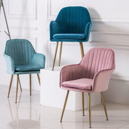 Nordic Ins Style Modern Design Padded Dining Chair Fashion Clear Living Room Chair Leisure Chair Furniture Loft Chairs