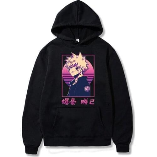 Bakugou Katsuki Printing Hoodies My Hero Academia Unisex Hoodies Mens Oversized Hoodies Women Sweatshirt Long Sleeve Streetwear
