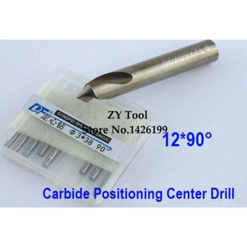 Carbide cutting tool 2PCS High quality M12*90 positioning center drill,alloy chamfering bit,alloy fixed-point drill center drill
