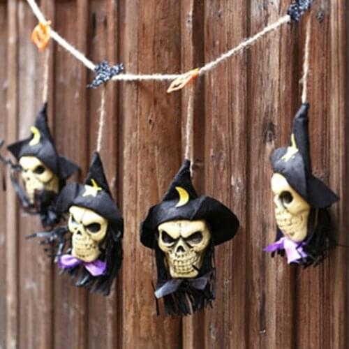 Halloween Decoration Hanging Bat Skull Halloween Props For Haunted House Bar KTV Yard Scary Decor