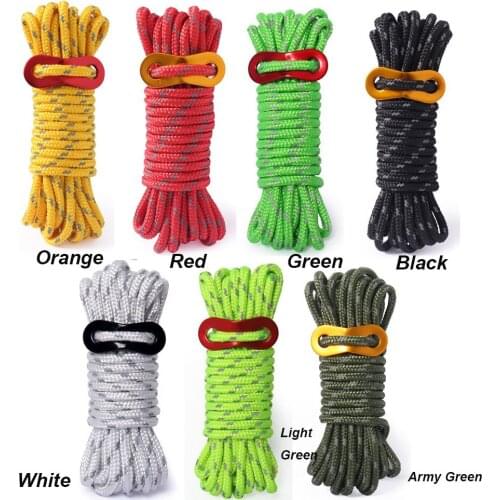 4M High Strength Polypropylene Fiber Survival Paracord Rock Climbing Rope Hiking Accessory Safety Ropes Cord String Outdoor Tool