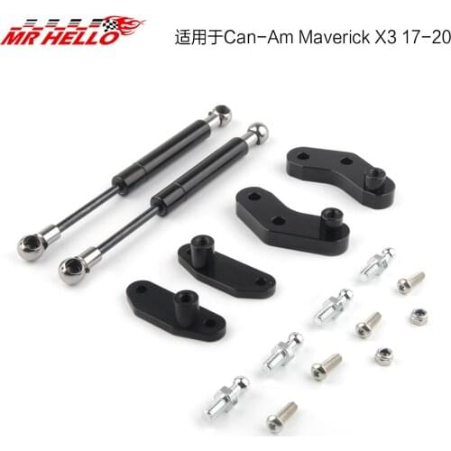 Billet Aluminum Black Anodized Door Opener Kit Fit For 2017-2020 Can-Am Maverick X3 and X3 Max Front Doors Accessories