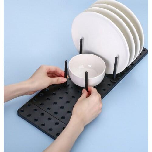 1PC Adjustable Kitchen Dish Drying Rack Tableware Storage Drawer Type Kitchen Organizer Space Saver Drain Shelf Pantry Organizer