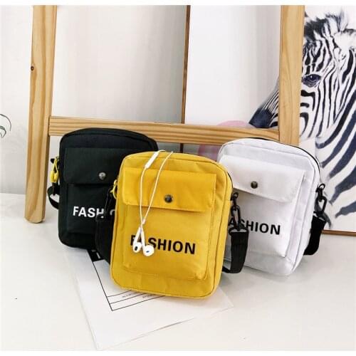 2021 Summer Canvas Casual Diagonal Bag Small Portable One-shoulder Handbag Mobile Phone Bag Small Letter Crossbody Bag