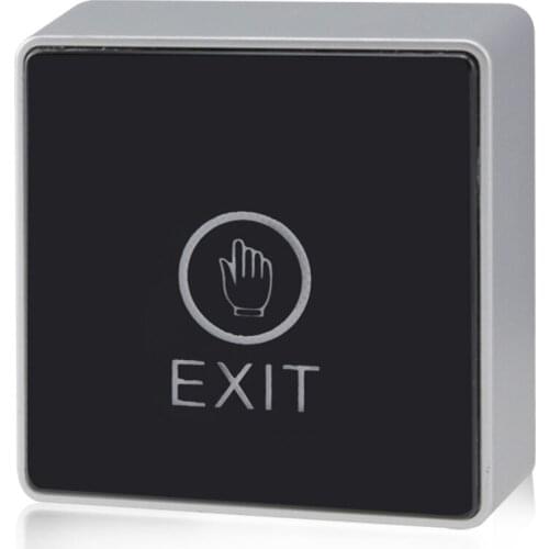 86*86mm Backlight Push Touch Exit Button Infrared Contactless Door Release Switch for access Control System With LED Indicator