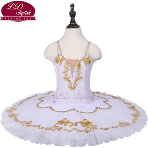 Girls White Classical Ballet Tutu Apperal Children Stage Wear Kids Professional Ballet Dance Costumes Adult Ballet Skirt Dresses