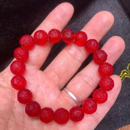 Natural Czech meteorite boulder crystal energy stone bracelet