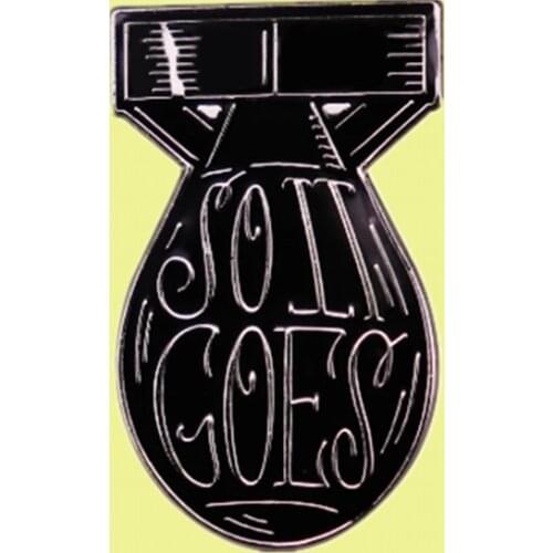 Kurt Vonnegut Slaughterhouse-Five Literary Enamel Pin Satire Gallows humor Science fiction Postmodernism writer brooch