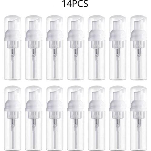 12pcs/lot 60ml Plastic Foaming Bottle Useful Refillable Empty Soap Dispenser Shampoo Shower Gel Foaming Bottle Pump Container