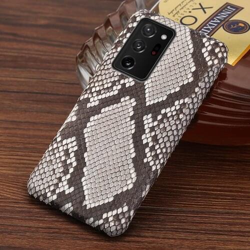 Luxury Genuine Python Leather Phone Case For Samsung Galaxy Note 20 Ultra Note 10 Plus 9 A21s A70 A51 S10 S9 S20 Plus Snakeskin